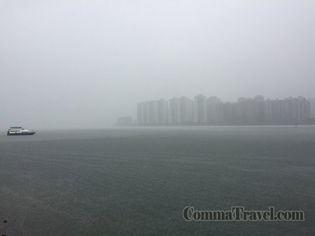 馬料水碼頭前往塔門船上
